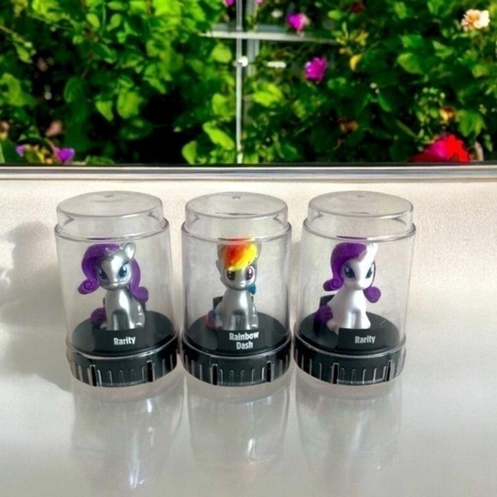 Good2Grow Podz My Little Pony Fluttershy Figures 3" Lot of 3 Hasbro Juice Topper